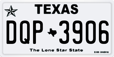 TX license plate DQP3906