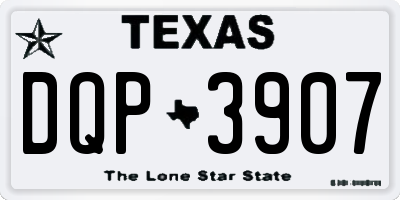 TX license plate DQP3907