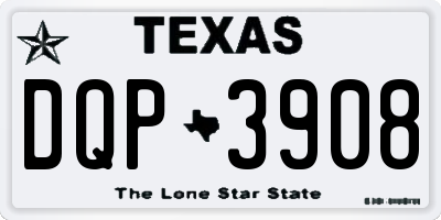 TX license plate DQP3908
