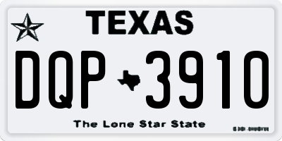TX license plate DQP3910
