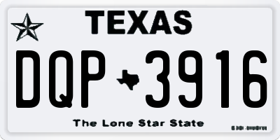 TX license plate DQP3916