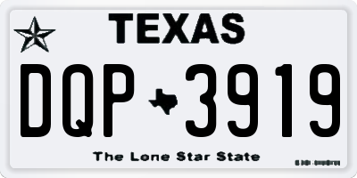 TX license plate DQP3919