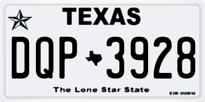 TX license plate DQP3928