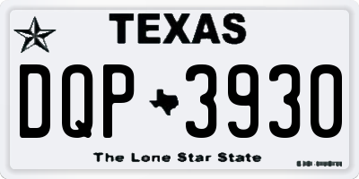 TX license plate DQP3930