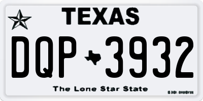 TX license plate DQP3932