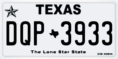 TX license plate DQP3933