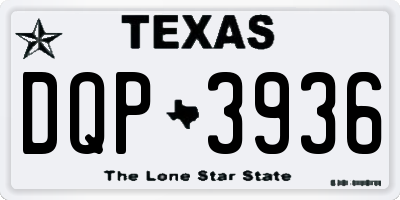 TX license plate DQP3936