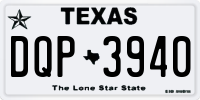 TX license plate DQP3940