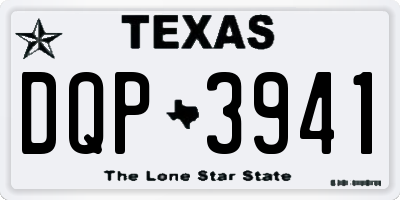 TX license plate DQP3941