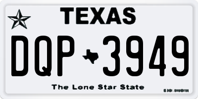 TX license plate DQP3949
