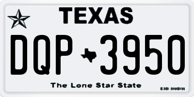 TX license plate DQP3950