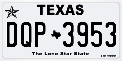 TX license plate DQP3953