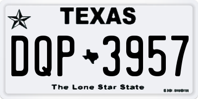 TX license plate DQP3957