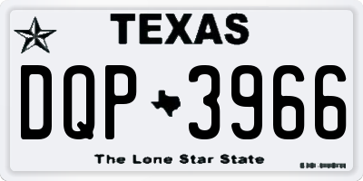 TX license plate DQP3966