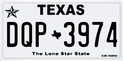 TX license plate DQP3974