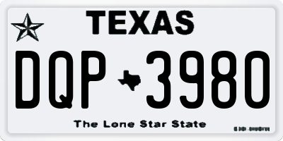 TX license plate DQP3980