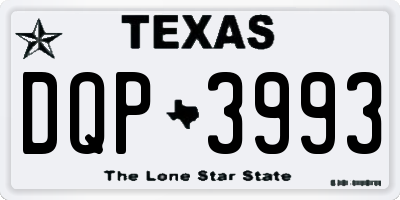 TX license plate DQP3993