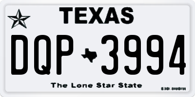 TX license plate DQP3994