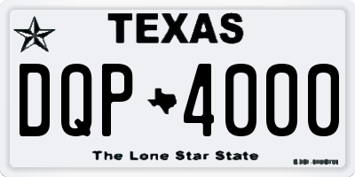 TX license plate DQP4000
