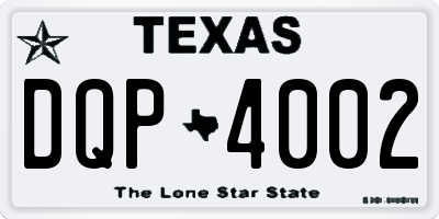 TX license plate DQP4002