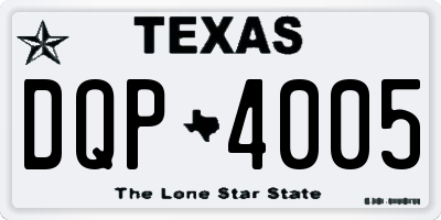 TX license plate DQP4005