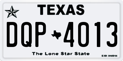 TX license plate DQP4013