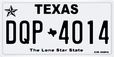 TX license plate DQP4014