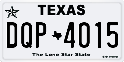 TX license plate DQP4015