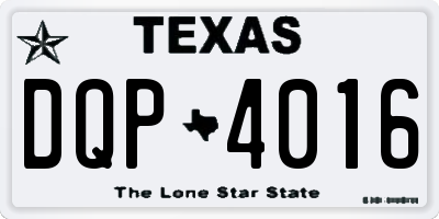 TX license plate DQP4016
