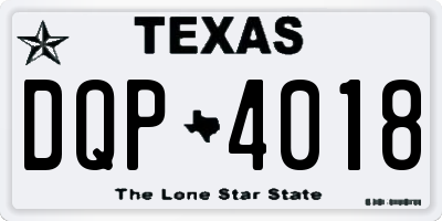TX license plate DQP4018