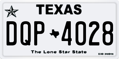 TX license plate DQP4028