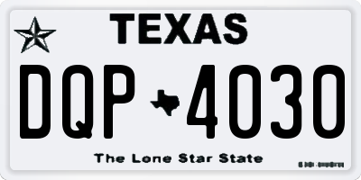 TX license plate DQP4030