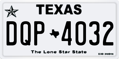 TX license plate DQP4032