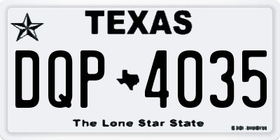 TX license plate DQP4035