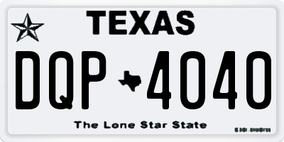 TX license plate DQP4040