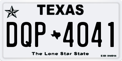 TX license plate DQP4041