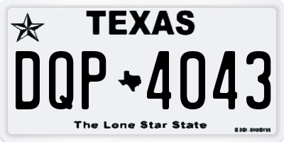 TX license plate DQP4043