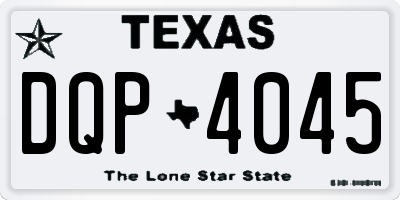 TX license plate DQP4045