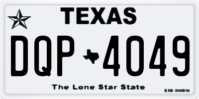 TX license plate DQP4049