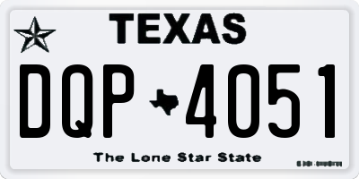 TX license plate DQP4051