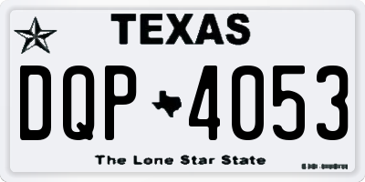 TX license plate DQP4053