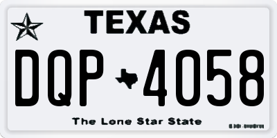 TX license plate DQP4058