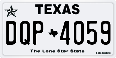 TX license plate DQP4059