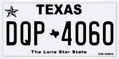 TX license plate DQP4060