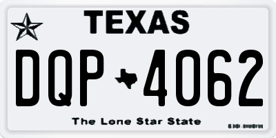 TX license plate DQP4062