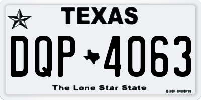 TX license plate DQP4063