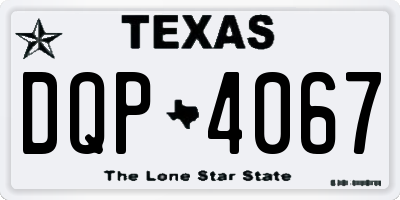 TX license plate DQP4067