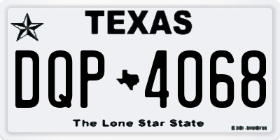 TX license plate DQP4068