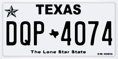 TX license plate DQP4074