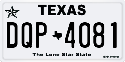 TX license plate DQP4081